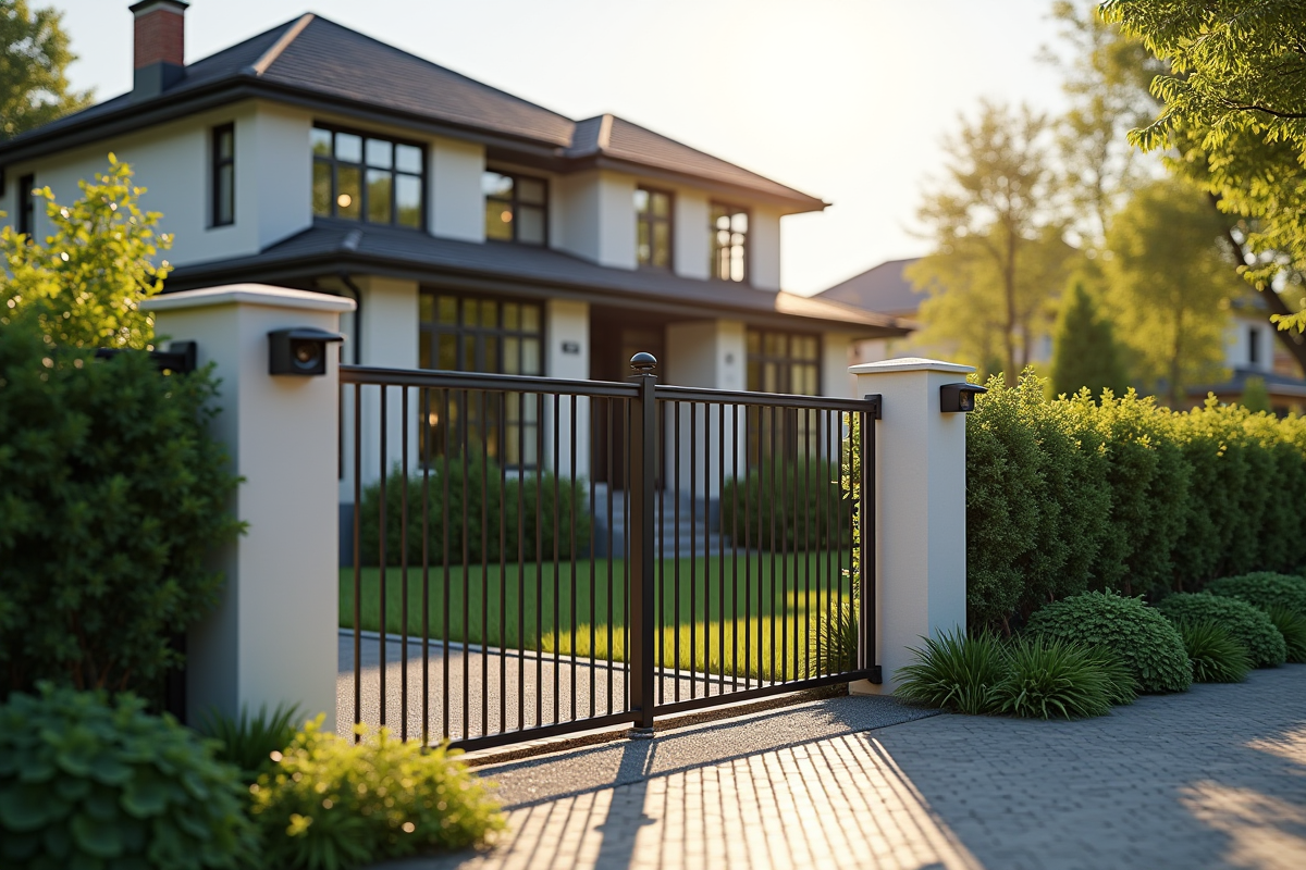 Propriété entourée d