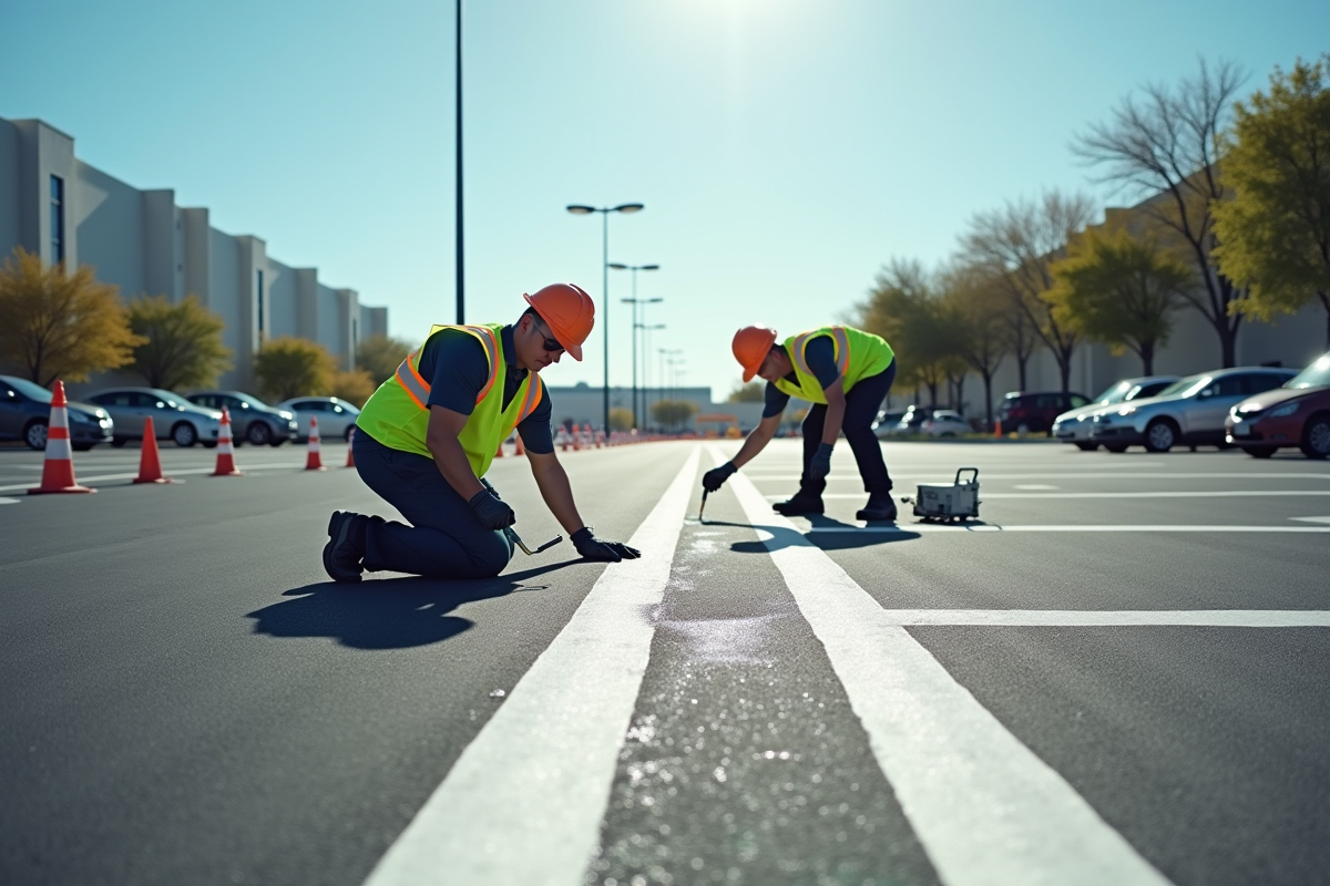 Matérialisation d’une place de parking : techniques et étapes essentielles